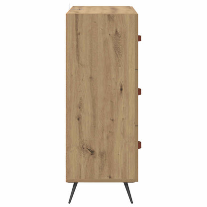vidaXL Chest of Drawers 3-Drawer Artisan Oak 69.5 x 34 x 90 cm