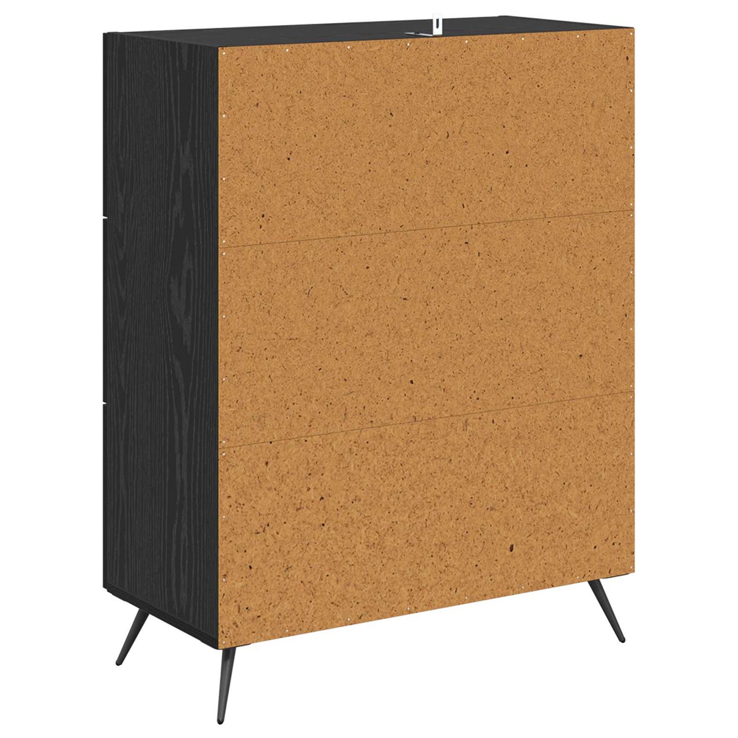 vidaXL Chest of Drawers Black Oak 69.5 x 34 x 90 cm Engineered Wood