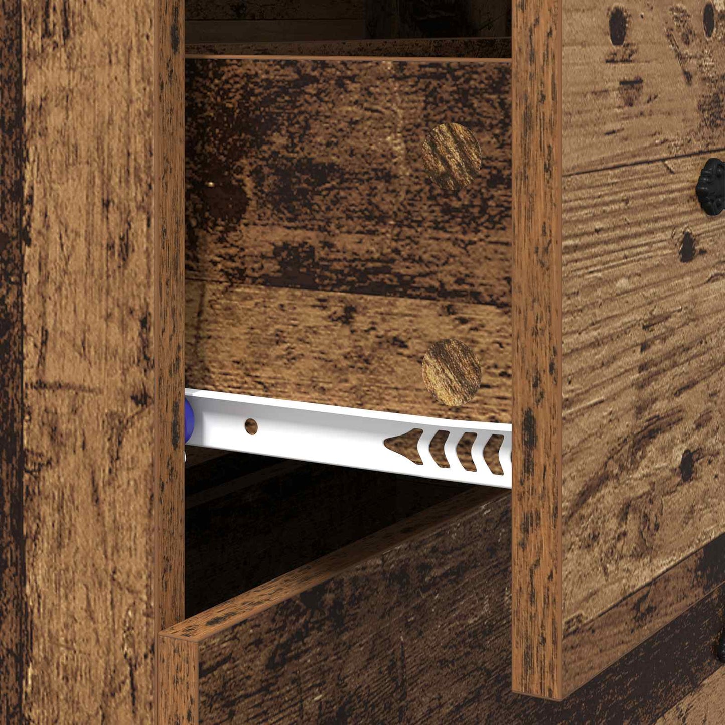 vidaXL Sideboard Old Wood 69.5 x 34 x 90 cm Engineered Wood and Iron