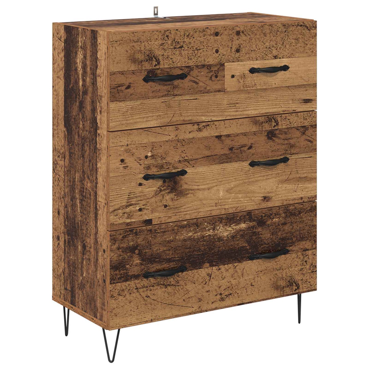 vidaXL Sideboard Old Wood 69.5 x 34 x 90 cm Engineered Wood and Iron