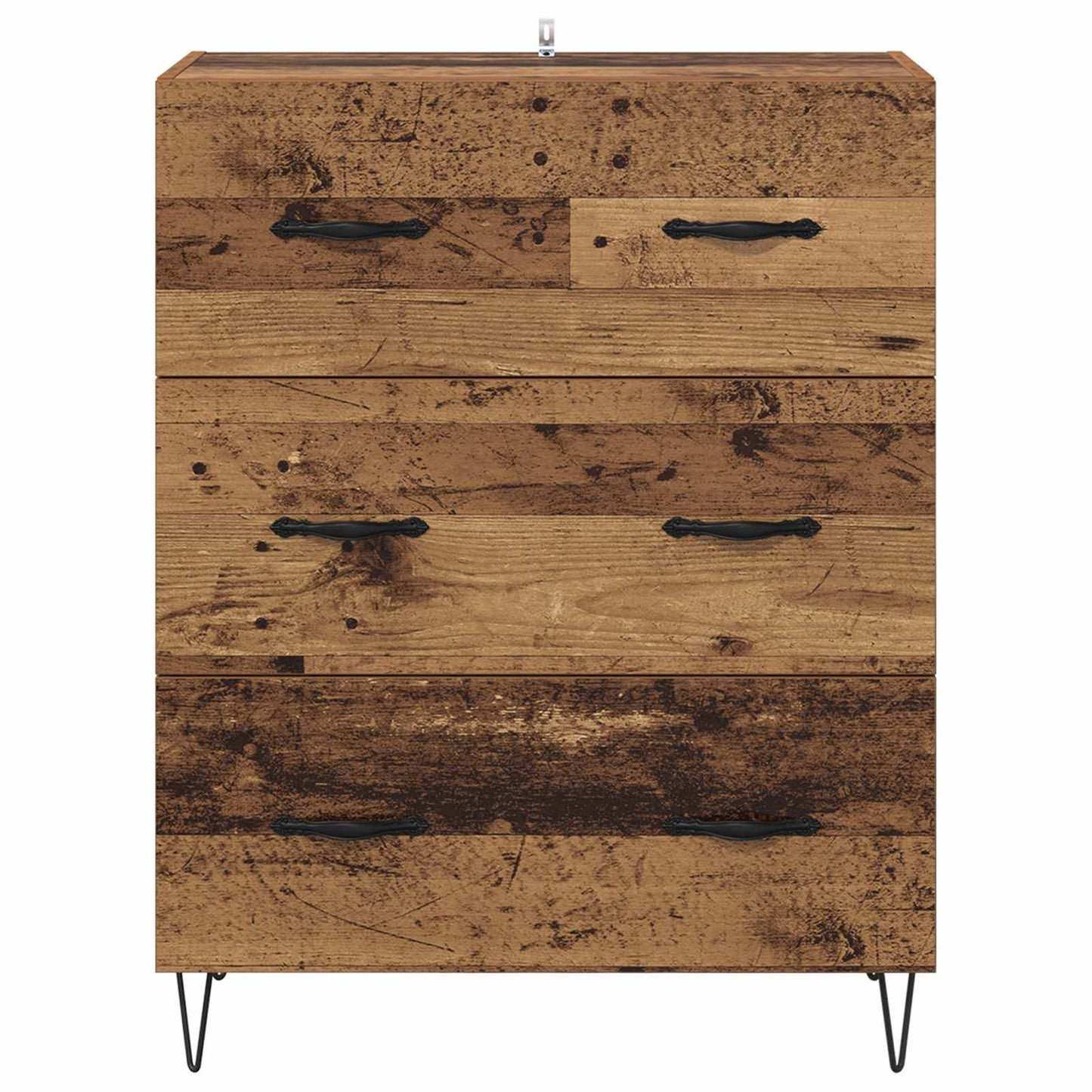 vidaXL Sideboard Old Wood 69.5 x 34 x 90 cm Engineered Wood and Iron