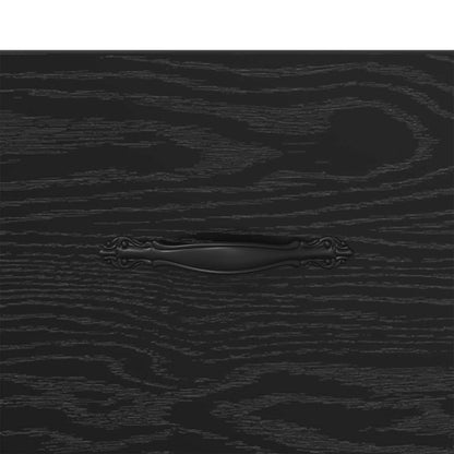 vidaXL Sideboard Black Oak 69.5 x 34 x 90 cm Engineered Wood and Iron