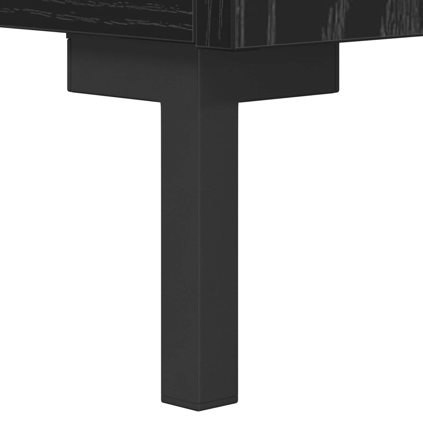 vidaXL Sideboard Black Oak 69.5 x 34 x 90 cm Engineered Wood and Iron