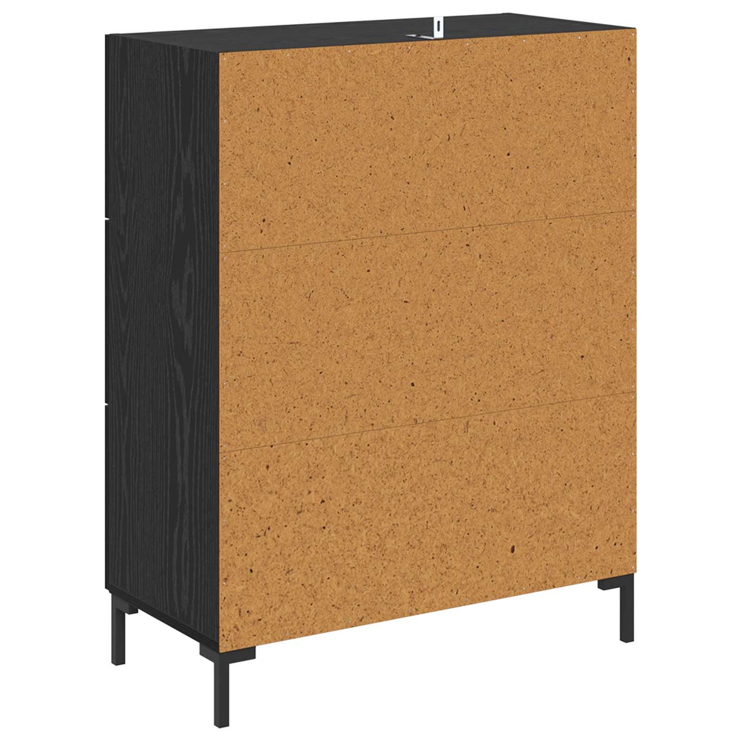 vidaXL Sideboard Black Oak 69.5 x 34 x 90 cm Engineered Wood and Iron