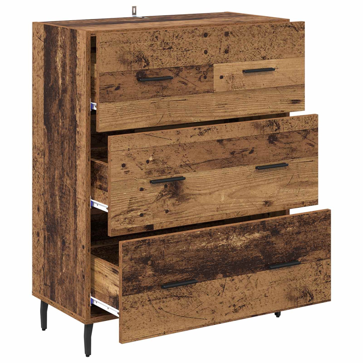 vidaXL Sideboard Old Wood 69.5 x 34 x 90 cm Engineered Wood and Iron
