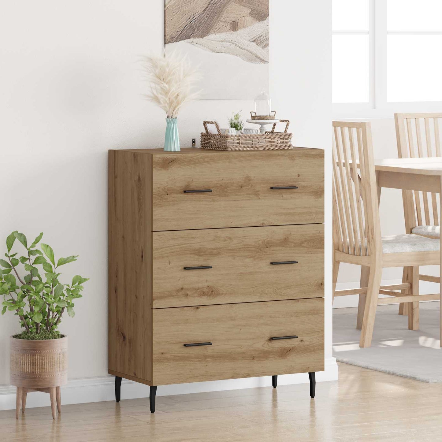 vidaXL Sideboard Artisan Oak 69.5 x 34 x 90 cm