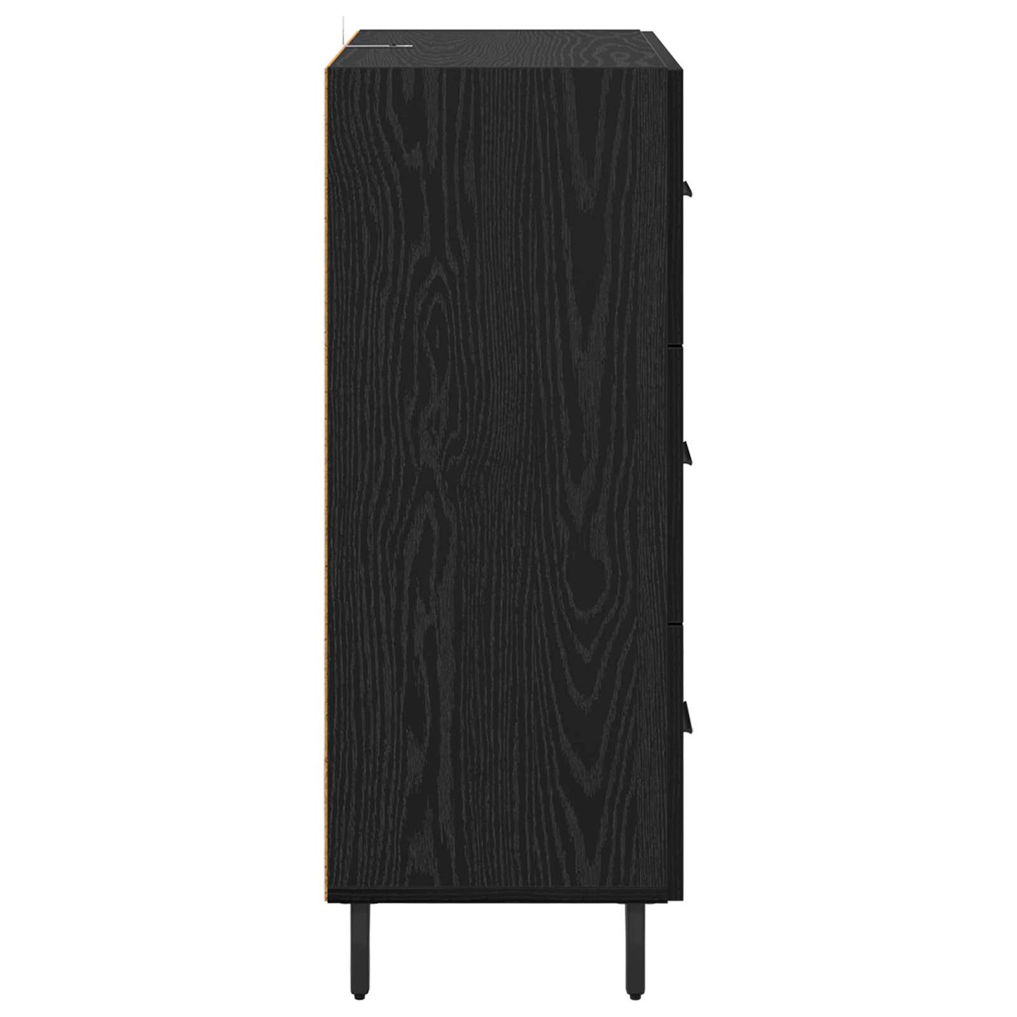 vidaXL Sideboard Black Oak 69.5 x 34 x 90 cm Engineered Wood and Iron