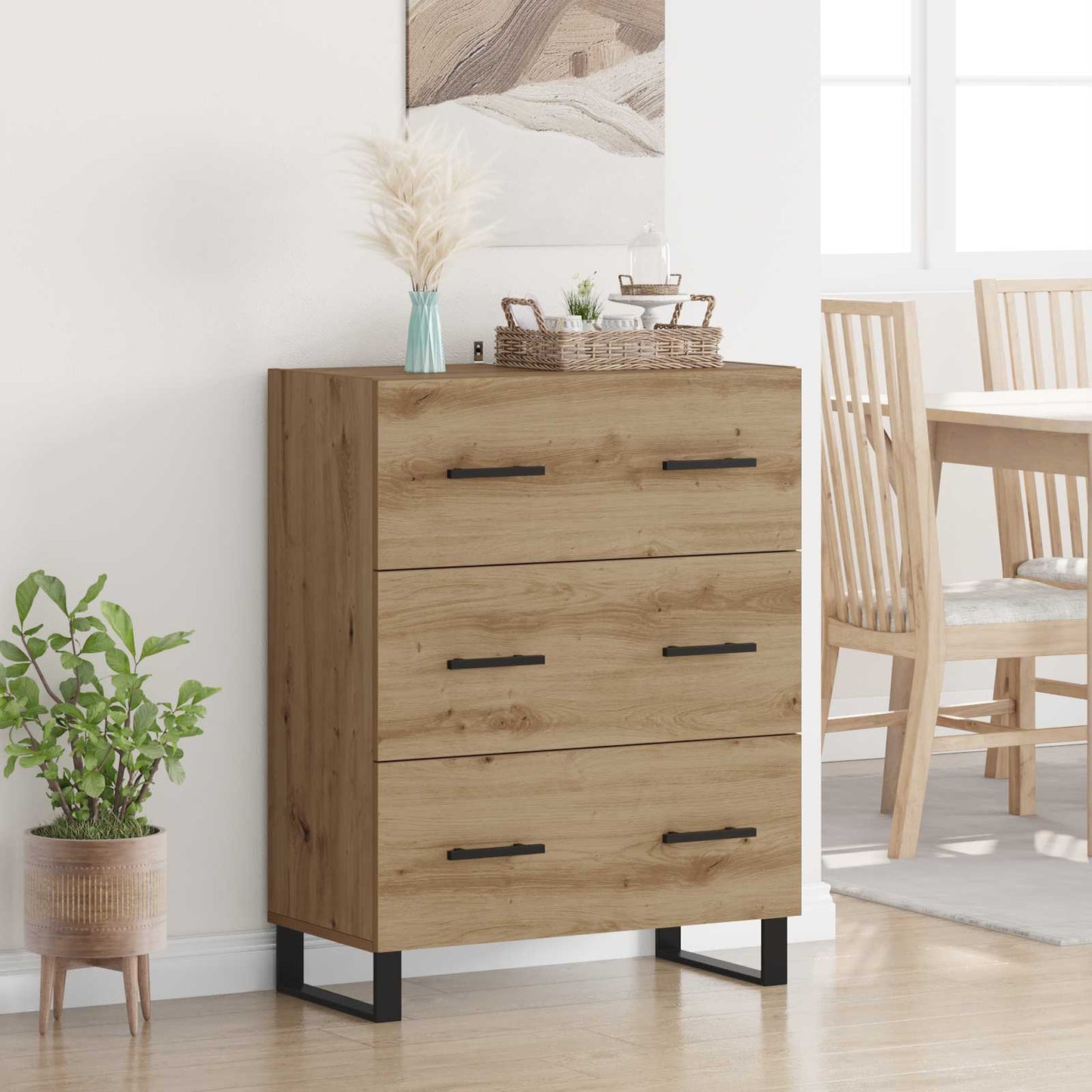 vidaXL Sideboard Artisan Oak 69.5 x 34 x 90 cm