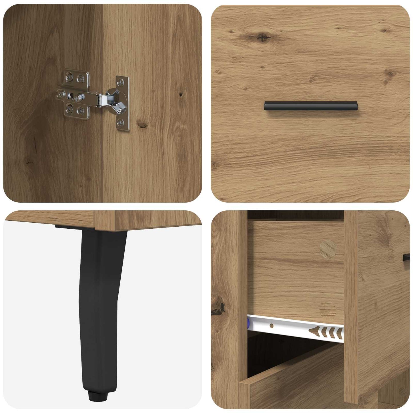 vidaXL Sideboard Artisan Oak 69.5 x 34 x 90 cm
