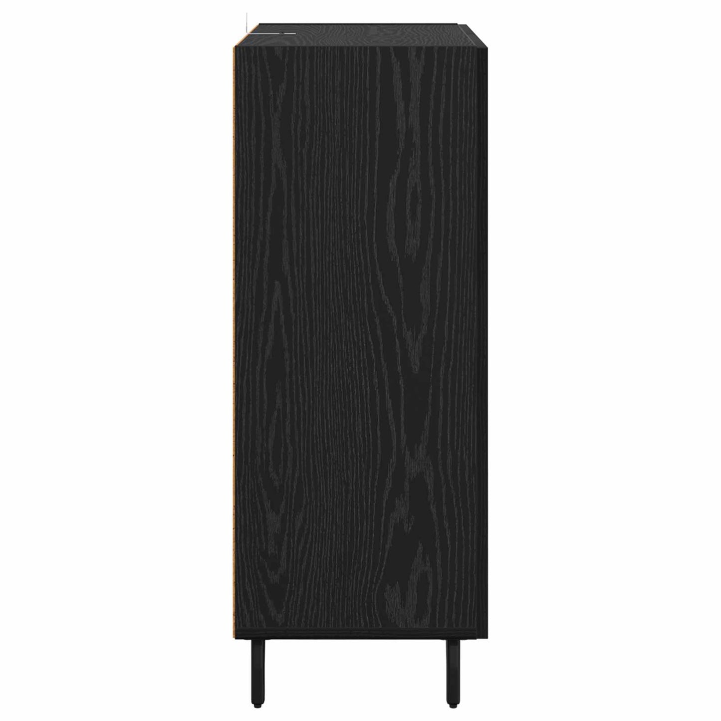 vidaXL Sideboard Black Oak 69.5 x 34 x 90 cm Engineered Wood and Iron