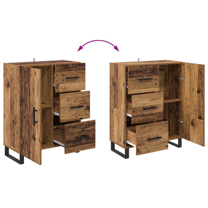 vidaXL Sideboard Old Wood 69.5 x 34 x 90 cm Engineered Wood and Iron