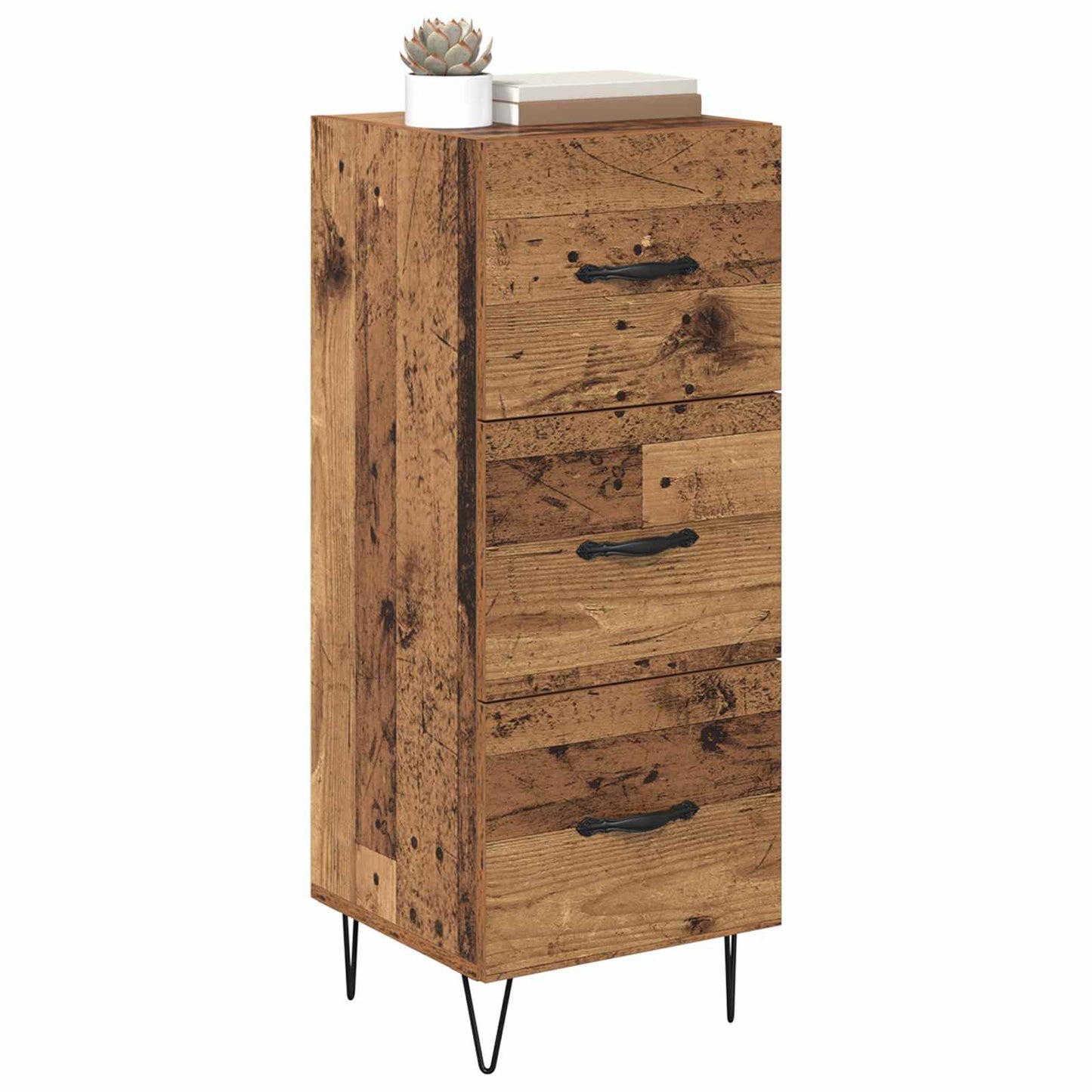 vidaXL Sideboard Old wood 34 x 34.5 x 90 cm Engineered wood