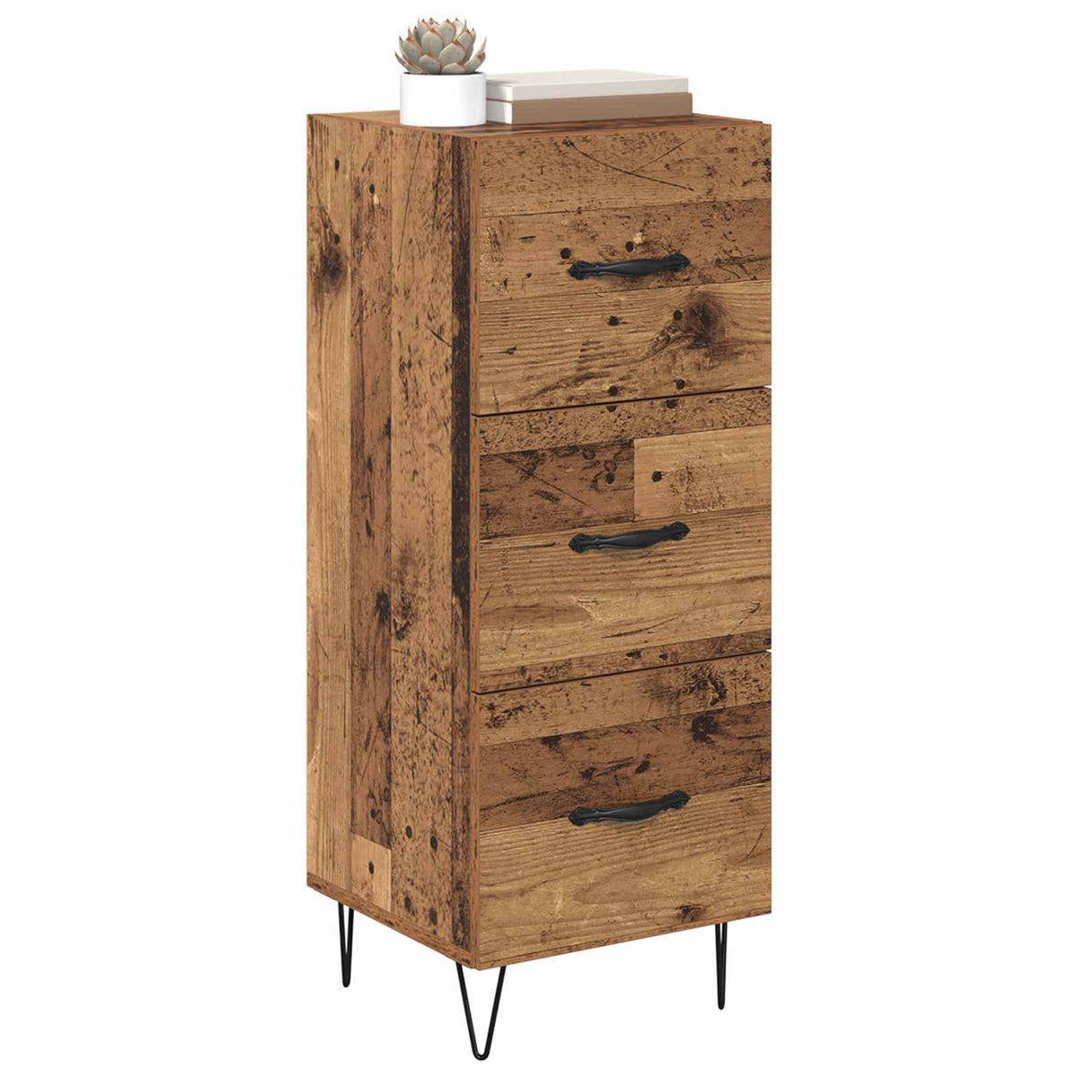 vidaXL Sideboard Old wood 34 x 34.5 x 90 cm Engineered Wood