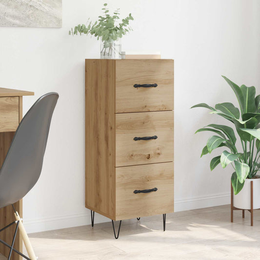 vidaXL Sideboard Artisan oak 34 x 34.5 x 90 cm Engineered Wood