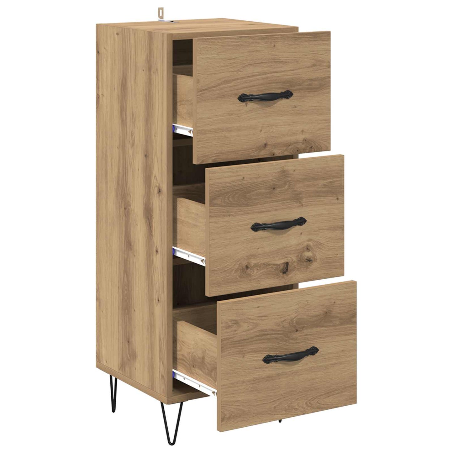 vidaXL Sideboard Artisan oak 34 x 34.5 x 90 cm Engineered wood