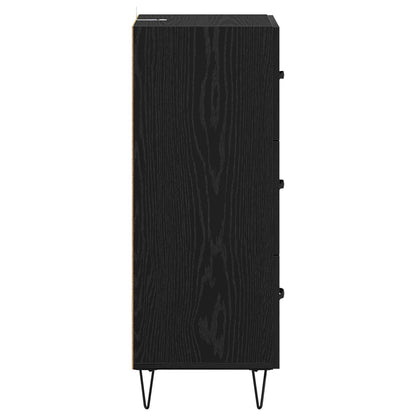 vidaXL Sideboard Black oak 34 x 34.5 x 90 cm Engineered wood