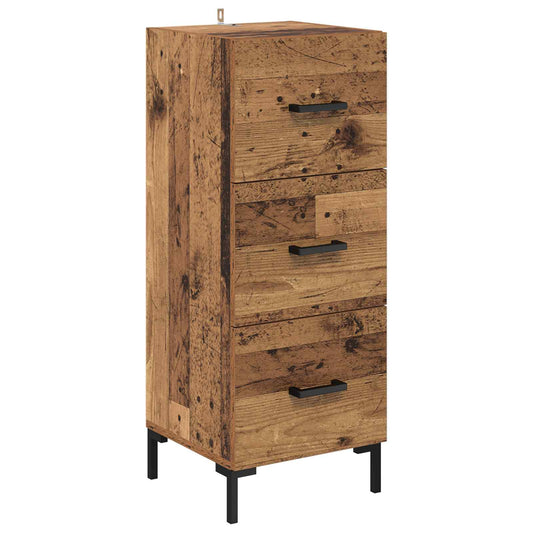 vidaXL Sideboard Old Wood 34.5 x 34 x 90 cm Engineered Wood