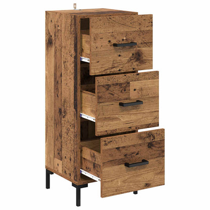 vidaXL Sideboard Old Wood 34.5 x 34 x 90 cm Engineered Wood