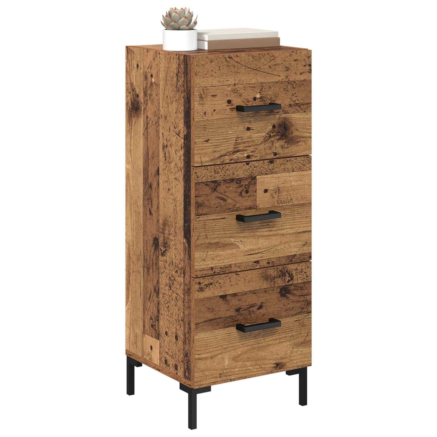 vidaXL Sideboard Old Wood 34.5 x 34 x 90 cm Engineered Wood