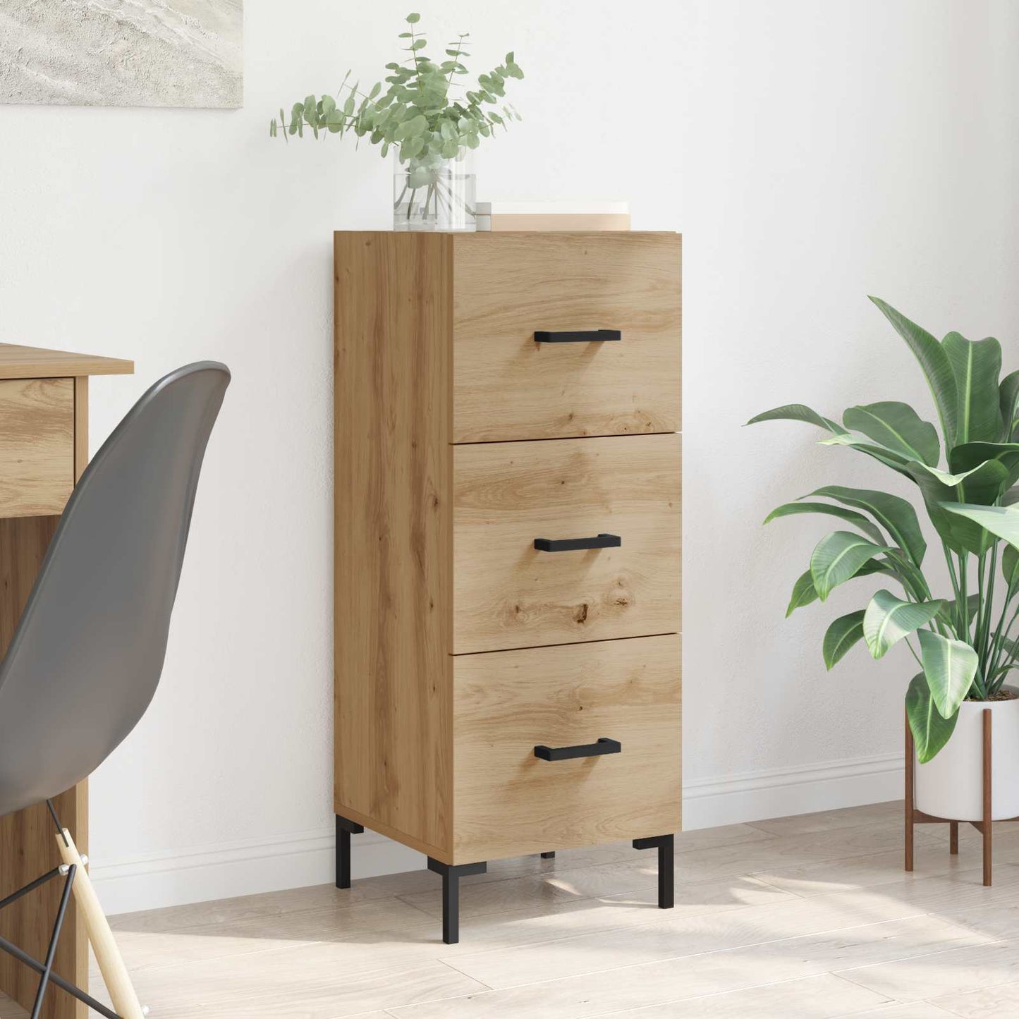 vidaXL Sideboard Artisan Oak 34.5 x 34 x 90 cm Engineered Wood