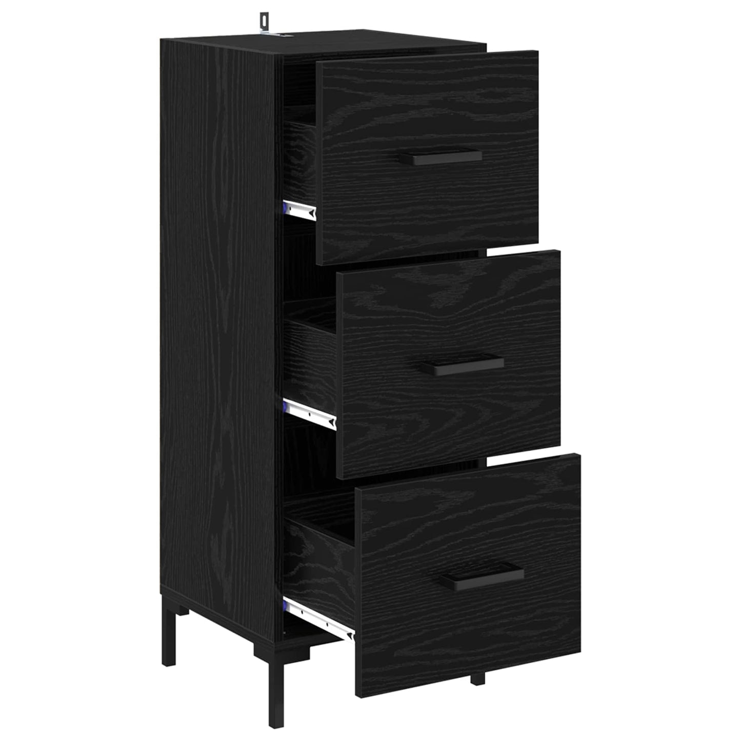 vidaXL Sideboard Black Oak 34.5 x 34 x 90 cm Engineered Wood