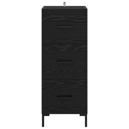 vidaXL Sideboard Black Oak 34.5 x 34 x 90 cm Engineered Wood