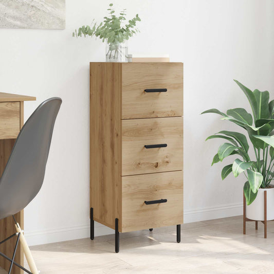 vidaXL Sideboard Artisan oak 34 x 34.5 x 90 cm Engineered Wood