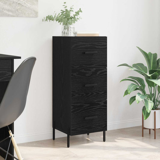 vidaXL Sideboard Black oak 34 x 34.5 x 90 cm Engineered Wood