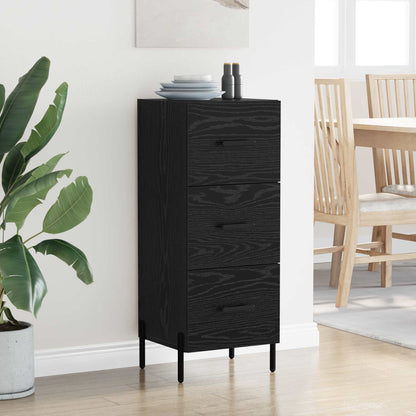 vidaXL Sideboard Black oak 34 x 34.5 x 90 cm Engineered Wood