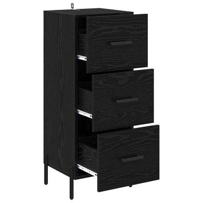 vidaXL Sideboard Black oak 34 x 34.5 x 90 cm Engineered Wood