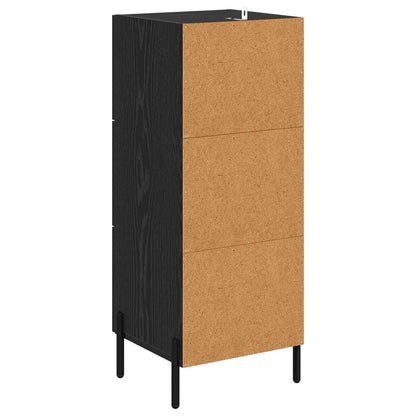 vidaXL Sideboard Black oak 34 x 34.5 x 90 cm Engineered Wood