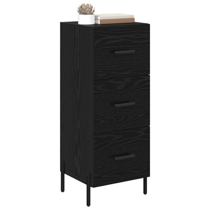 vidaXL Sideboard Black oak 34 x 34.5 x 90 cm Engineered Wood