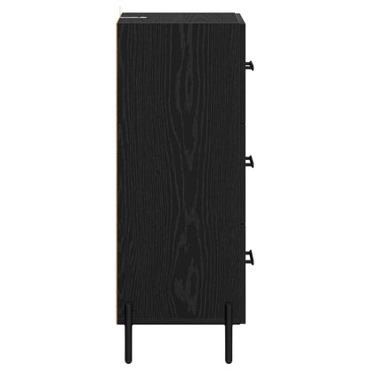 vidaXL Sideboard Black oak 34 x 34.5 x 90 cm Engineered Wood