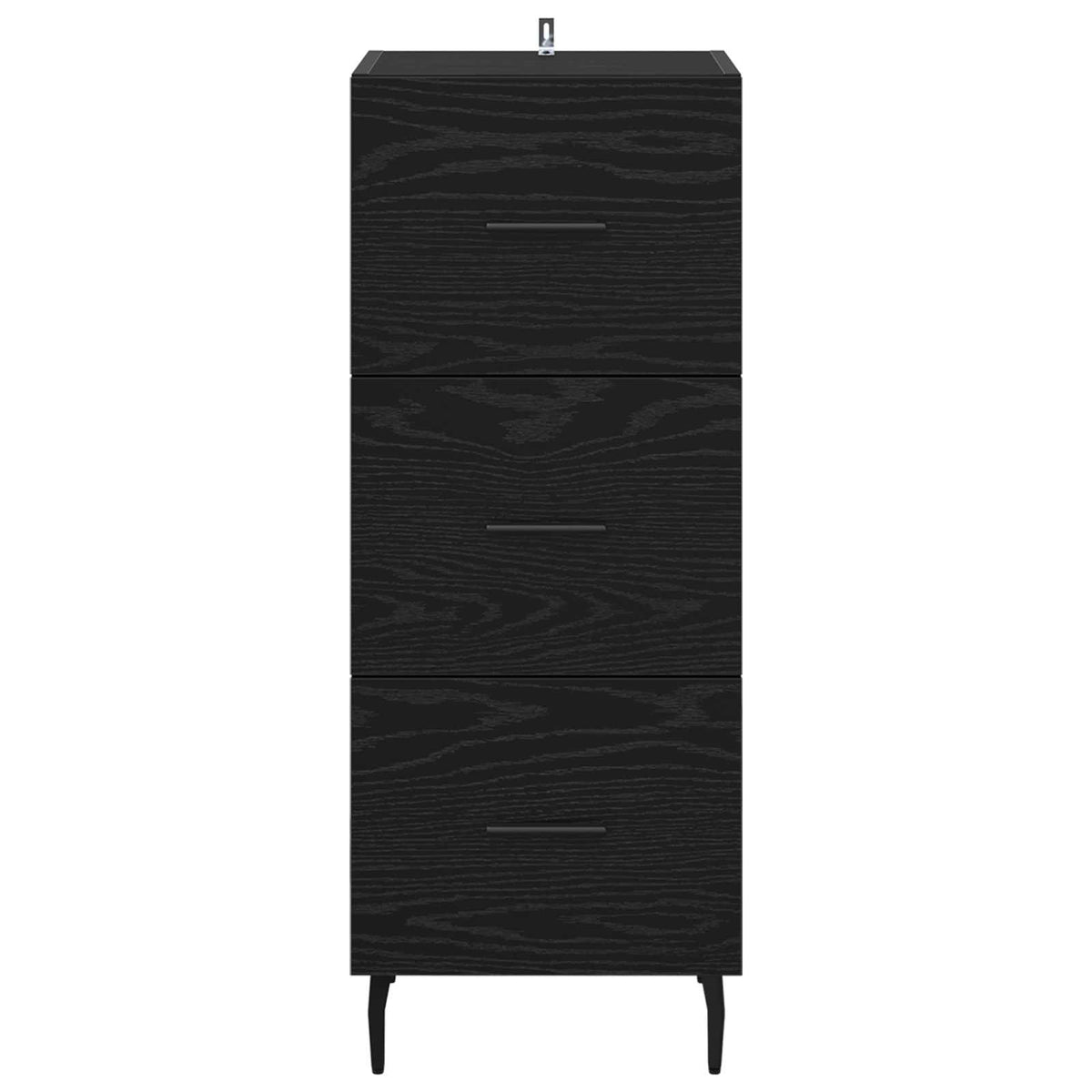 vidaXL Sideboard Black oak 34 x 34.5 x 90 cm Engineered Wood