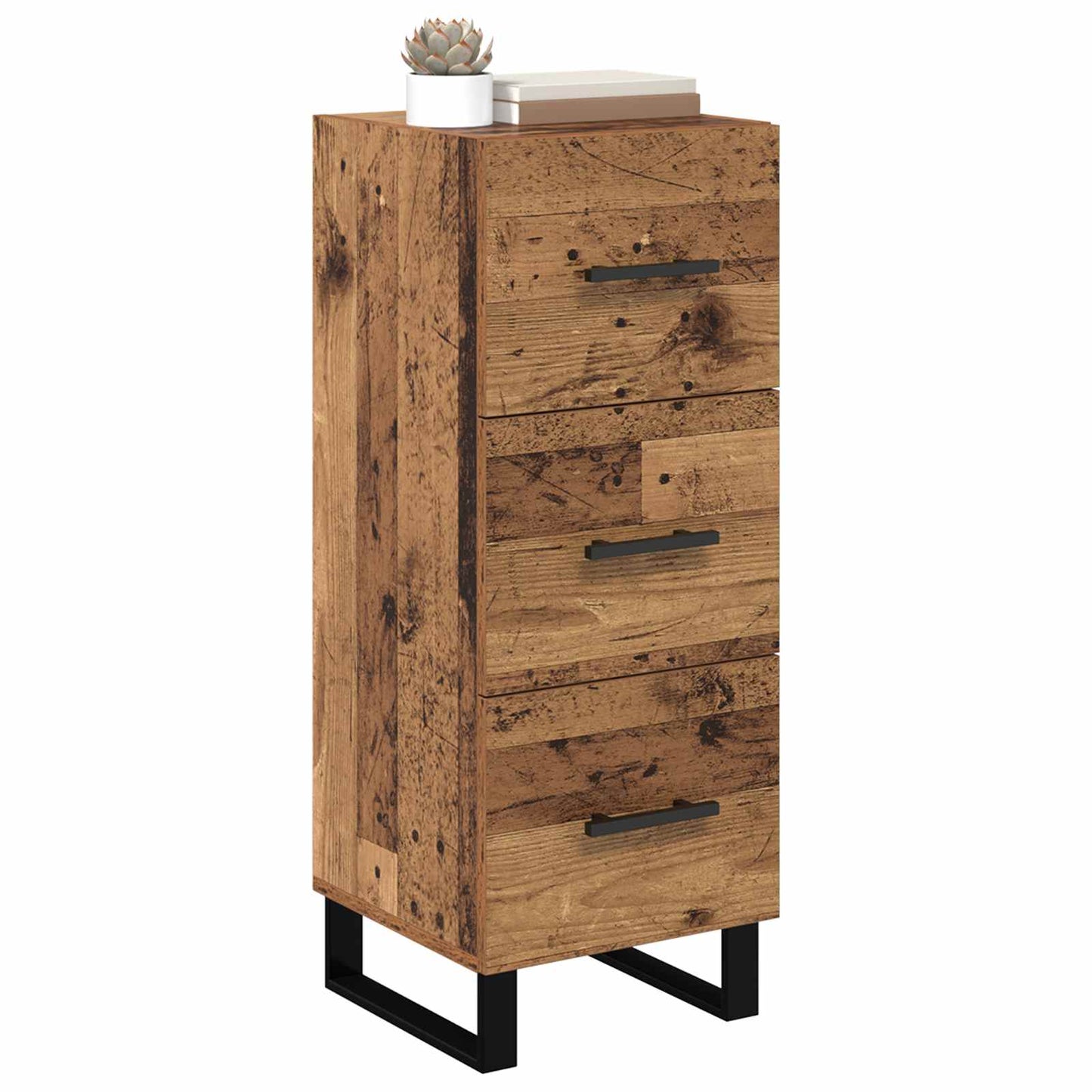 vidaXL Sideboard Old Wood 34.5 x 34 x 90 cm Engineered wood