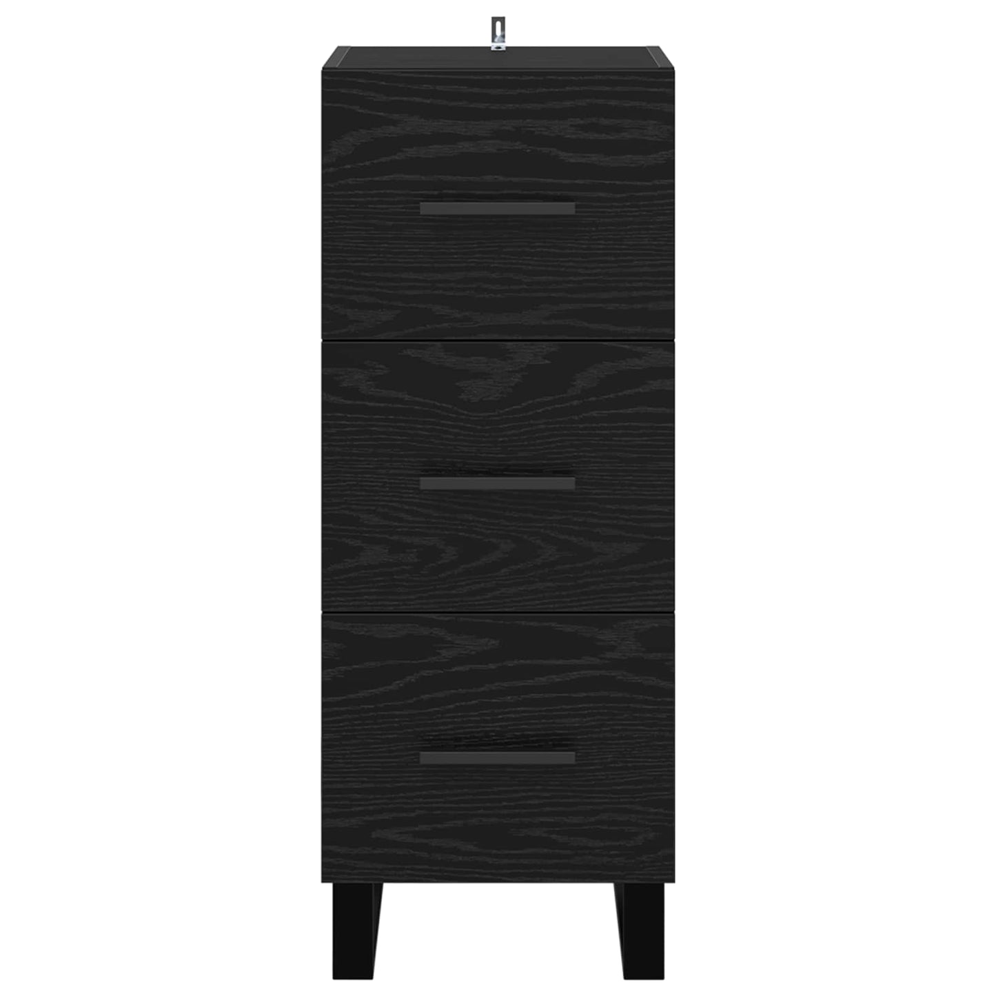 vidaXL Sideboard Black Oak 34.5 x 34 x 90 cm Engineered Wood and Iron
