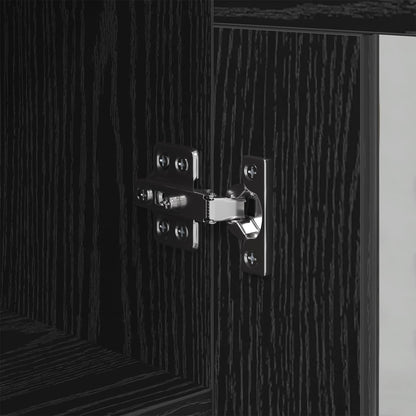 vidaXL Sideboard Black oak 34 x 34.5 x 90 cm Engineered Wood