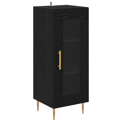 vidaXL Sideboard Black oak 34 x 34.5 x 90 cm Engineered Wood