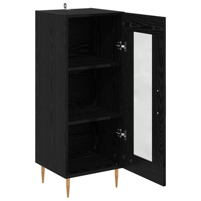 vidaXL Sideboard Black oak 34 x 34.5 x 90 cm Engineered Wood