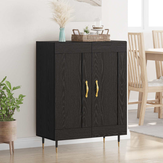 vidaXL Sideboard Black Oak 69.5 x 34 x 90 cm Engineered Wood