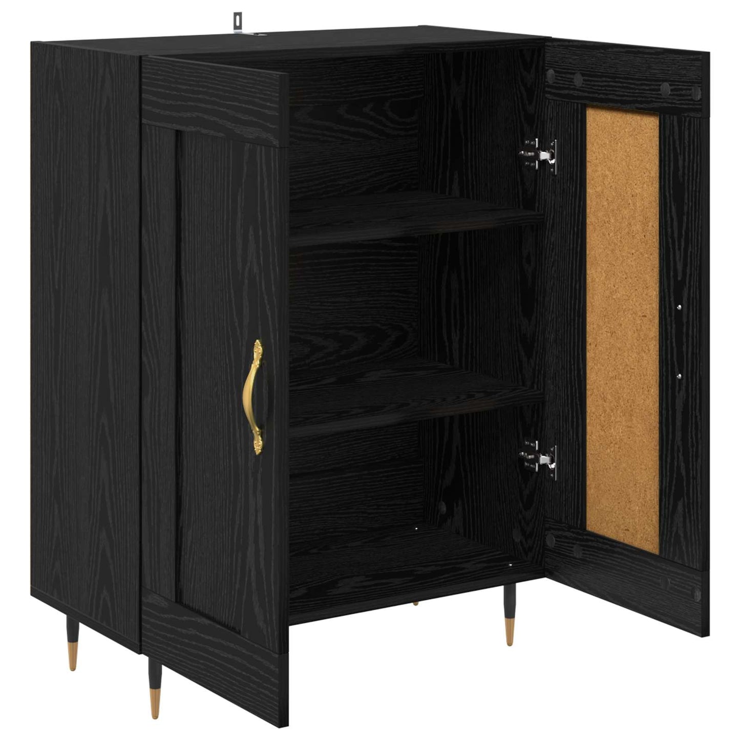 vidaXL Sideboard Black Oak 69.5 x 34 x 90 cm Engineered Wood
