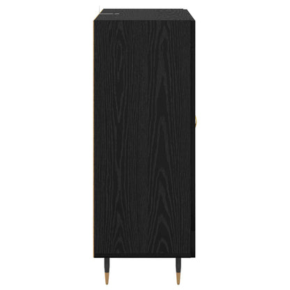 vidaXL Sideboard Black Oak 69.5 x 34 x 90 cm Engineered Wood