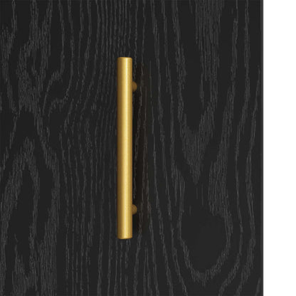 vidaXL Sideboard Black Oak 69.5 x 34 x 90 cm Engineered Wood and Iron