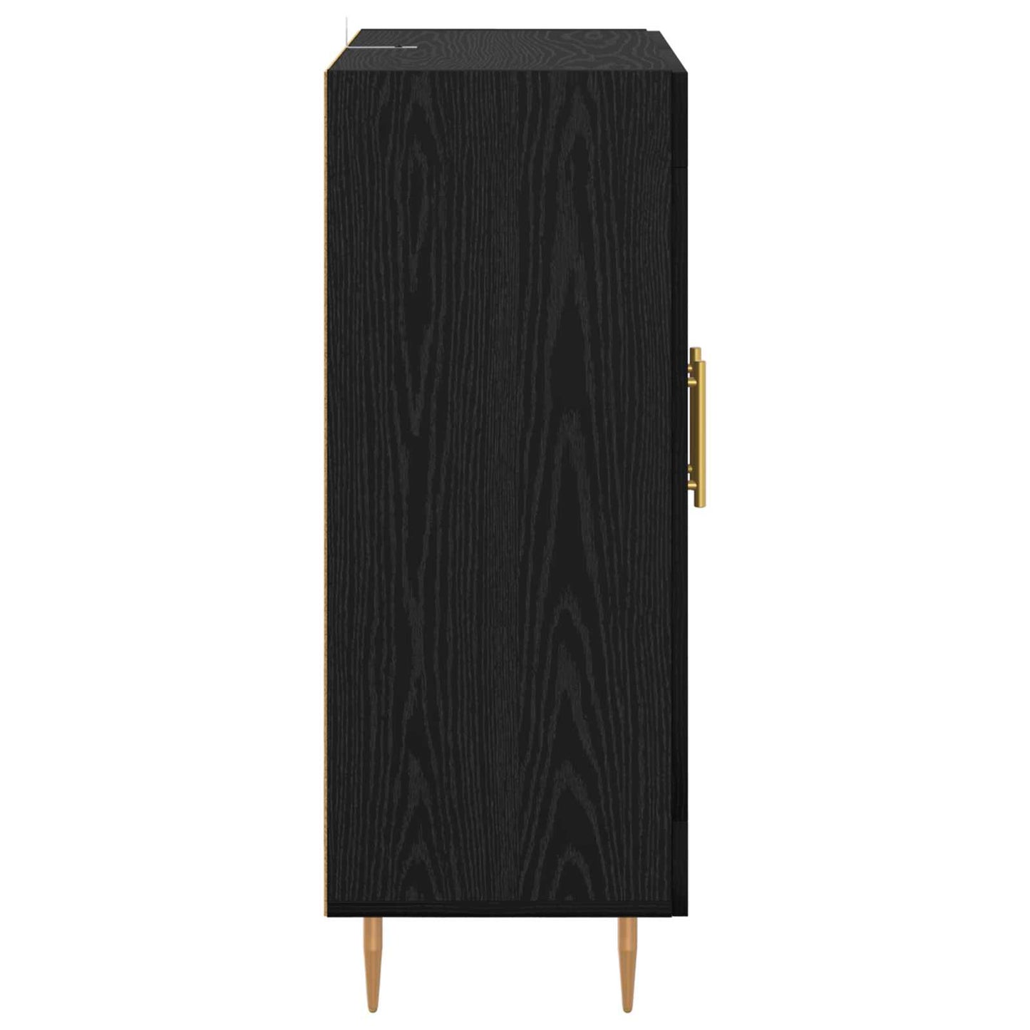 vidaXL Sideboard Black Oak 69.5 x 34 x 90 cm Engineered Wood and Iron