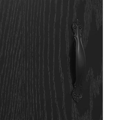 vidaXL Sideboard Black Oak 69.5 x 34 x 90 cm Engineered Wood and Iron