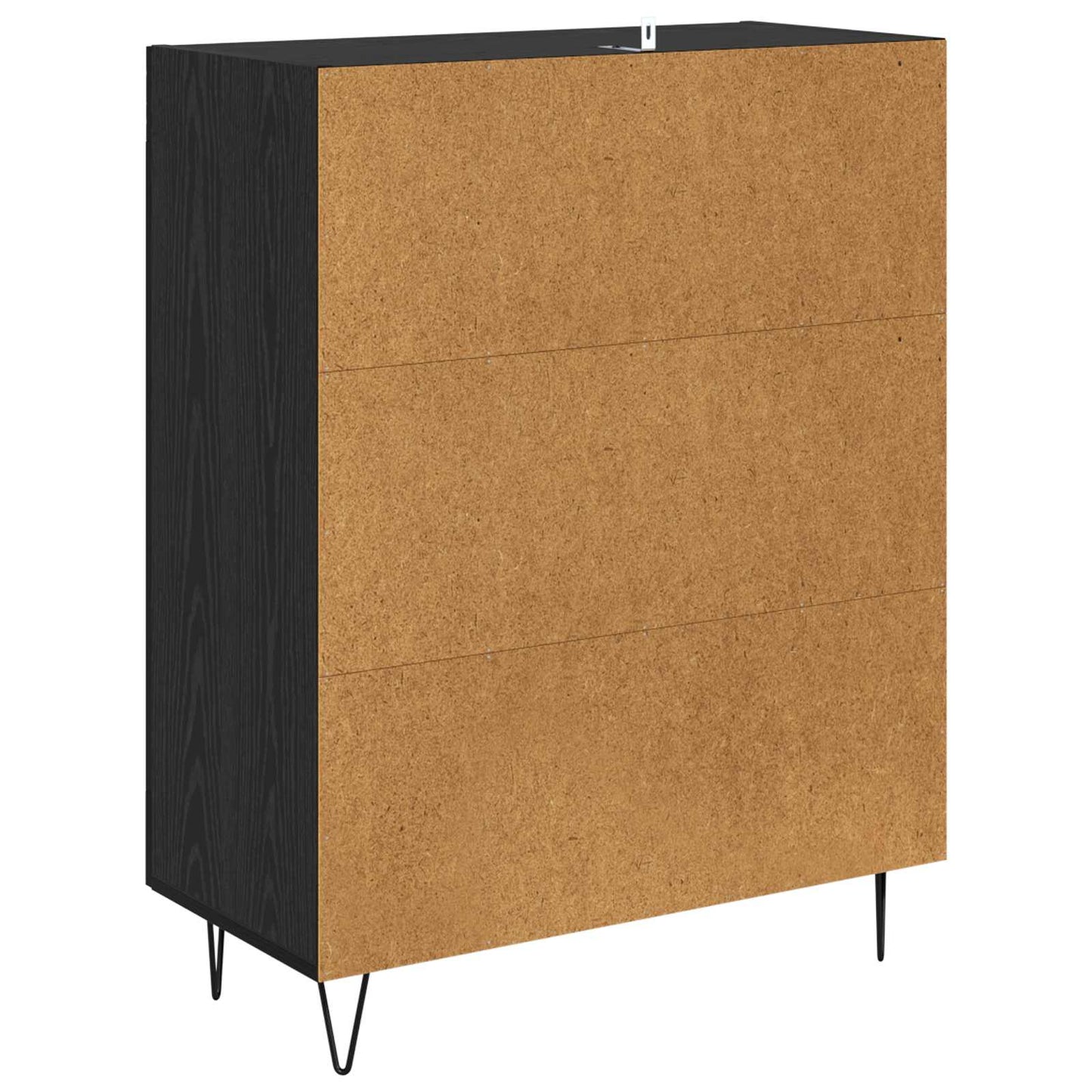vidaXL Sideboard Black Oak 69.5 x 34 x 90 cm Engineered Wood and Iron