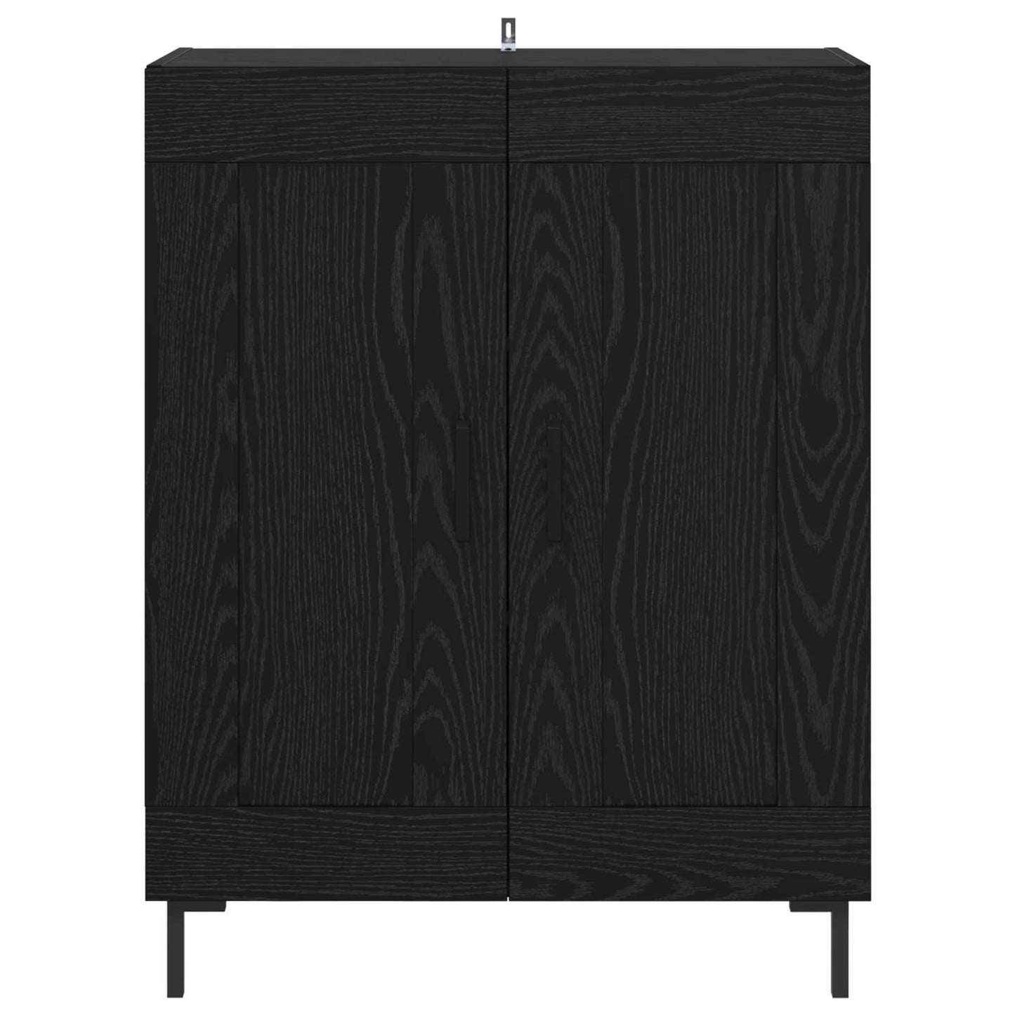 vidaXL Sideboard Black Oak 69.5 x 34 x 90 cm Engineered Wood and Iron