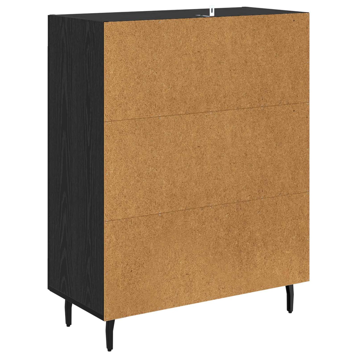 vidaXL Sideboard Black Oak 69.5 x 34 x 90 cm Engineered Wood and Iron