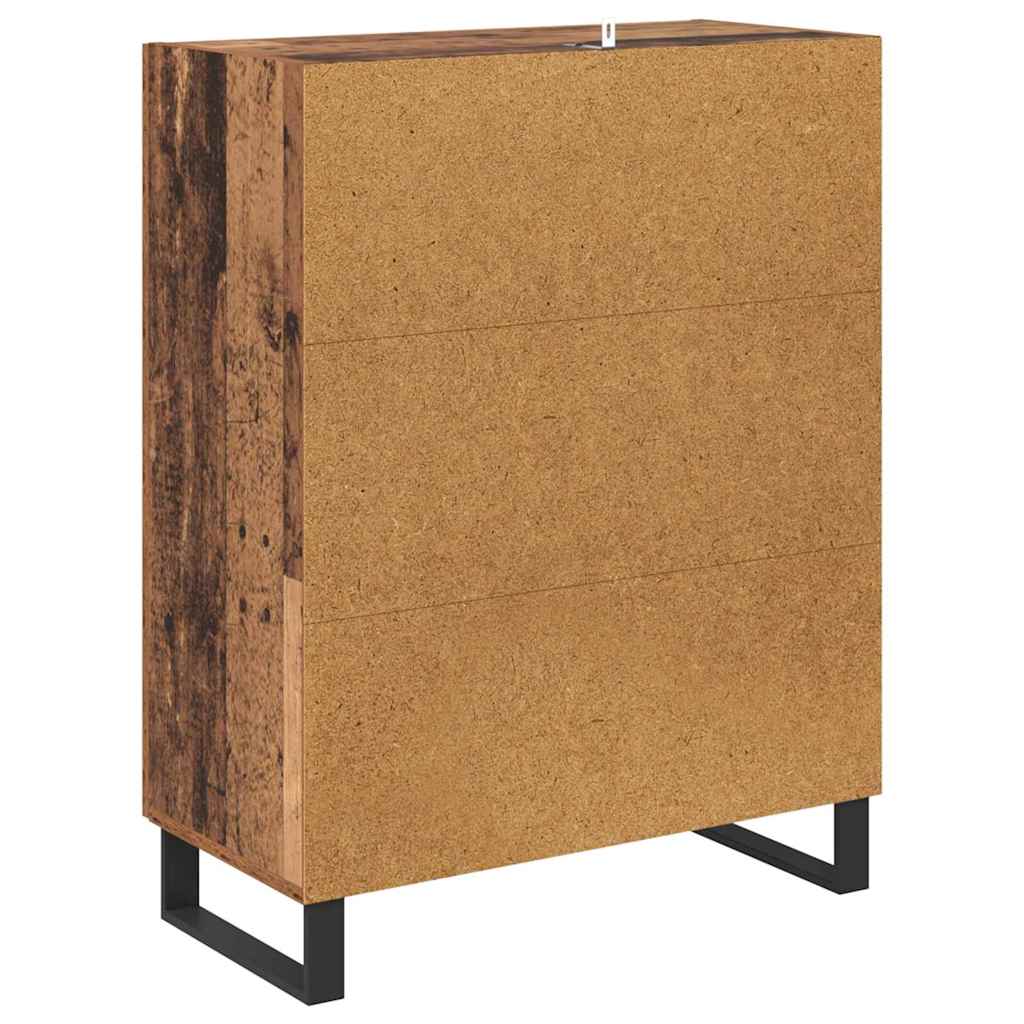 vidaXL Sideboard Old Wood 69.5 x 34 x 90 cm Engineered Wood and Iron