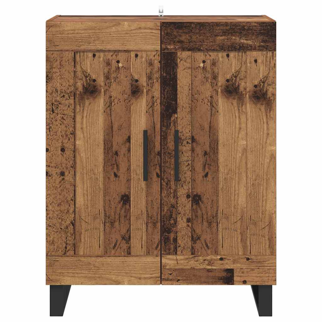 vidaXL Sideboard Old Wood 69.5 x 34 x 90 cm Engineered Wood and Iron